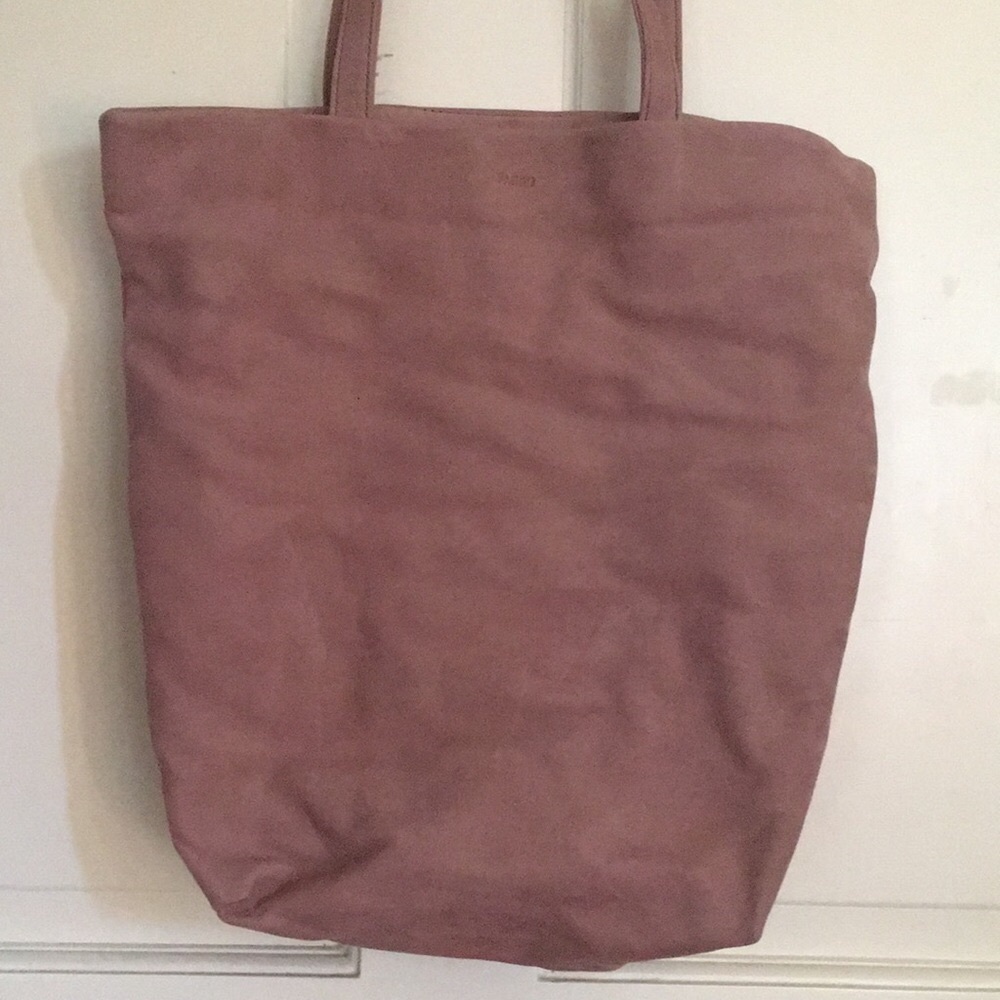 Baggu suede tote bag taro (lilac/pink).